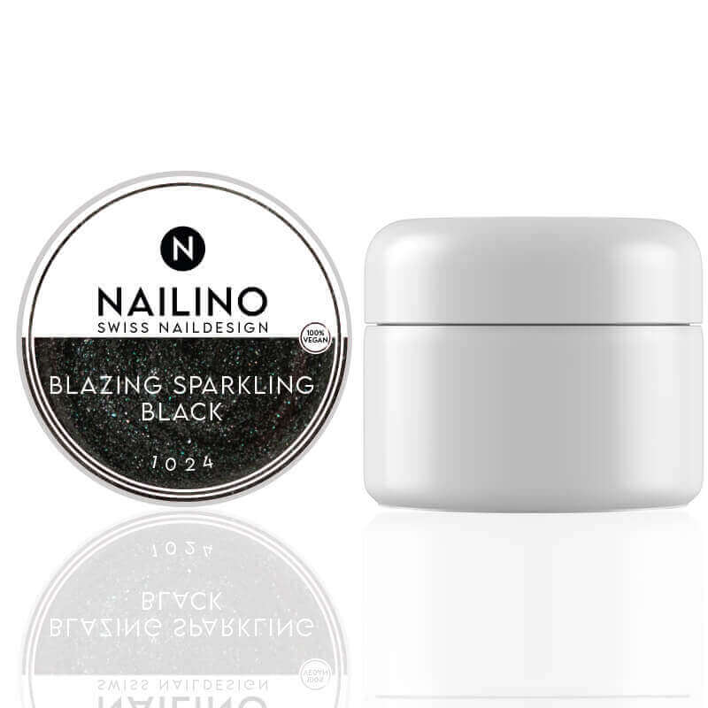 NAILINO Color Gel Blazing Sparkling Black - Profi UV Gel online kaufen!